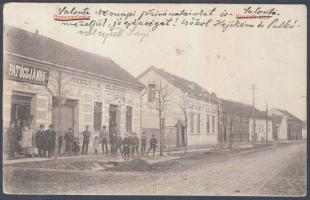 Nagyszalonta Kossuth street Restaurant Zöldfa and the grocery shop of János Patócs