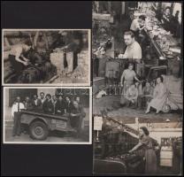 cca 1950-1960 Szocreál üzemi fotók, 5 db, 9×14 cm