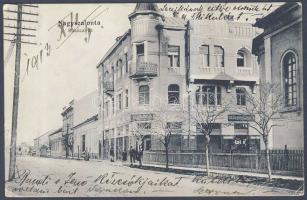 Nagyszalonta Rákóczi street with lace shop (EB)