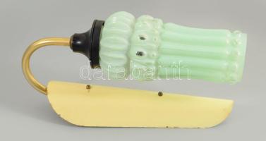 Retro falikar. fém test, öntött üveg búrával 26 cm