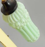 Retro falikar. fém test, öntött üveg búrával 26 cm