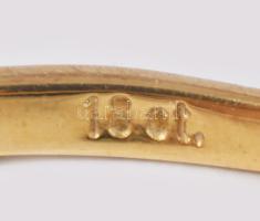 Arany (Au) gyűrű, kővel, 18K, jelzett, m: 49, bruttó 1,98g