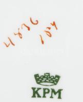 KPM porcleán cukordoboz matricás, jelzett, kopással 12 cm