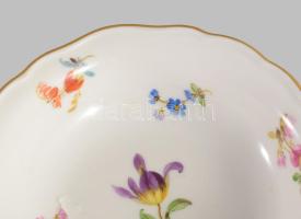 Meisseni tálka. Kézzel festett, jelzett, hibátlan d: 12 cm