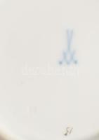 Meisseni tálka. Kézzel festett, jelzett, hibátlan d: 12 cm