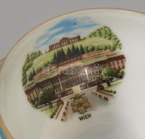 Eigl Ottensheim porcelán mokkás csésze, aljjal. Matricás, jelzett, minimális kopással