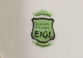 Eigl Ottensheim porcelán mokkás csésze, aljjal. Matricás, jelzett, minimális kopással
