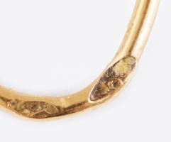 Arany (Au) fülbevaló pár, jelzett, 18K, 1,03g