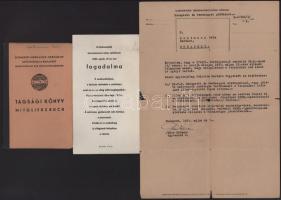 Munkásszázad igazolvány + munkahelyi igazolás + tagsági könyv