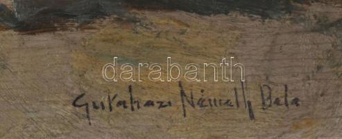 Gutaházi Németh Béla Bertalan (1856-1935): Zsámbéki részlet, 1930. Olaj, falemez. Jelezve jobbra len...