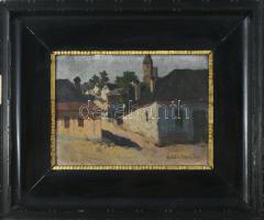 Gutaházi Németh Béla Bertalan (1856-1935): Zsámbéki részlet, 1930. Olaj, falemez. Jelezve jobbra len...