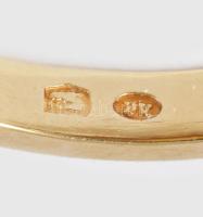 Arany (Au) gyűrű, jelzett, Pénzverő, 14K, m: 50, 3,8g