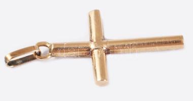 Arany (Au) kereszt medál. Jelzett, 14K, 0,33g
