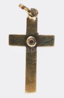 Arany (Au) medál kővel, jelzés nélkül, bruttó 0,6g