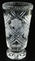 Kristály váza, hibátlan 18 cm