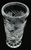 Kristály váza, hibátlan 18 cm