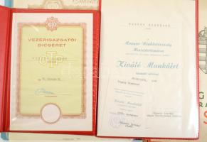 Vegyes okmány tétel: egy mappányi oklevél, emléklap, távirat, stb