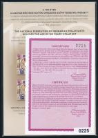 2022 100 éves a MABÉOSZ bélyegszett (példányszám 1.100) tartalmazza a blokk normál változatát, eltér...