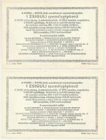 1979. "Márka Sorsjegy" (2x) Borgazdasági Vállalatok Trösztjének sorsjátéka "II. osztá...