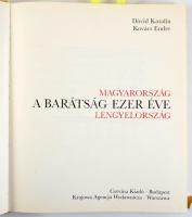 Dávid Katalin - Kovács Endre: Magyarország - Lengyelország a barátság ezer éve. Bp. - Warszawa,1978,Corvina - Krajowa Agencja Wydawnicza. Magyar és angol nyelven.  Gazdag képanyaggal, köztük Karáth József, Schiller Alfréd, Szelényi Károly, Szelényi László felvételeivel is illusztrált. Kiadói kartonált papírkötés, szakadt, foltos kiadói papír védőborítóban, kissé foltos borítóval.