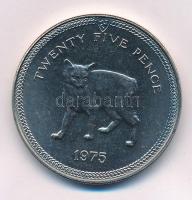 Man-szigetek 1975. 25p Cu-Ni "Man-szigeti macska / II. Erzsébet" T:UNC,AU Isle of Man 1975. 25 Pence Cu-Ni "Manx cat / Elisabeth II" C:UNC,AU Krause KM#31