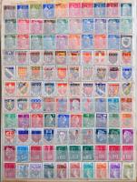 Európa + Románia 1.900 klf 10-es berakólapokon, 2 mappában, jobbakkal