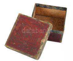 Sas acél gombostű karton doboz, 9x9 cm