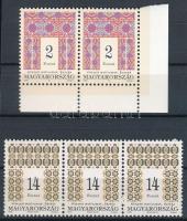 1995 Népművészet IV. 2Ft pár + 14Ft hármascsík sihl papíron, 11 1/2 : 12 1/4 fogazással (16.000)