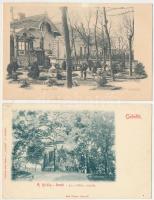 Gödöllő - 5 db RÉGI város képeslap, közte vasútállomás