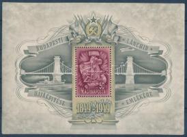 1949 Lánchíd (III.) blokk (140.000) (kis ráncok / small creases)