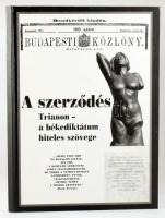 A szerződés. Trianon - a békediktátum hiteles szövege. (A Trianoni Békeszerződés reprint kiadása - a Budapesti Közlöny 1921-es rendkívüli számában megjelent eredeti alapján.) Debrecen, 2000, Migan, 3 sztl. lev.+ 94 p. Kiadói papírkötés.
