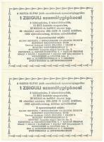 1981. "Márka Sorsjegy" (2x) a Borgazdasági Vállalatok Trösztje sorsjegye, III. sorozat, &q...