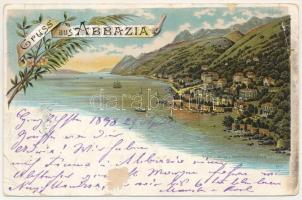 1898 Abbazia, Opatija; Druck u. Verlag v. Louis Glaser Art Nouveau, floral, litho (b)
