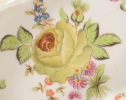 Herendi rózsamintás tálka, jelzett, hibátlan, 14x9,5 cm