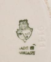 cca 1930 Zsolnay virágmintás ékszeres edény, jelzett, hibátlan, 10x7,5 cm