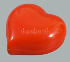 Zsolnay szívalakú bonbonier, jelzett, minimális kopással, 9x9 cm