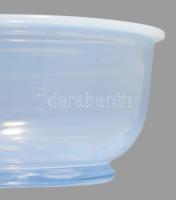 Antik hutaüveg opalitüveg tál, hibátlan, 11x6 cm