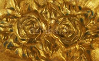 Aranyozott bronz kínáló, 27x18 cm