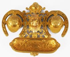 Lovas témájú kalamáris, üvegbetétek nélkül, 21x18 cm