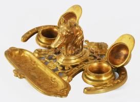 Lovas témájú kalamáris, üvegbetétek nélkül, 21x18 cm