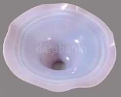 Horváth Márton (1941-2013): Lilán színezett kétrétegű opálüveg lámpabúra, hibátlan, d: 32 cm