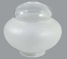 Horváth Márton (1941-2013): 4 darabos lámpabúra szett, részben savmaratott, jelzés nélkül, m: 17 cm....