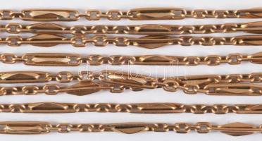 Arany (Au) hosszúnyaklánc, 14K, jelzett, h: 200 cm, 39,26g