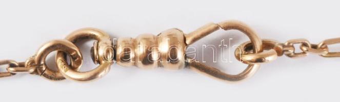 Arany (Au) hosszúnyaklánc, 14K, jelzett, h: 200 cm, 39,26g