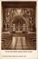 1942 Budapest XII. Új Szent János kórház templom főoltári freskója, belső. Leszkovszky György festőművész alkotása 1929.