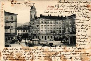 1906 Fiume, Rijeka; Via Lido, chiesa greca / square, church, shops. Koch &amp; Bitriol (fl)
