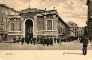Fiume, Rijeka; Mercati / Vásárcsarnok, piac. Divald Károly 548. sz. / market hall (kopott sarkak / worn corners)