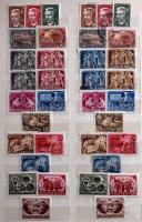 Vegyes hagyatéki tétel, benne postatiszta csehszlovák sorok és blokkok, postatiszta és bélyegzett ma...