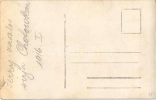 1916 Chotowka, Ferry Béla zászlós, a 44. gyalogezred 17 éves katonája sírhelye, első világháborús os...
