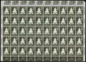 2021 Karácsony - Belföld öntapadós hajtott teljes ív, ívszélen vonalkóddal, ívszélen "BOLDOG KARÁCSONYT!" több nyelvű felirattal